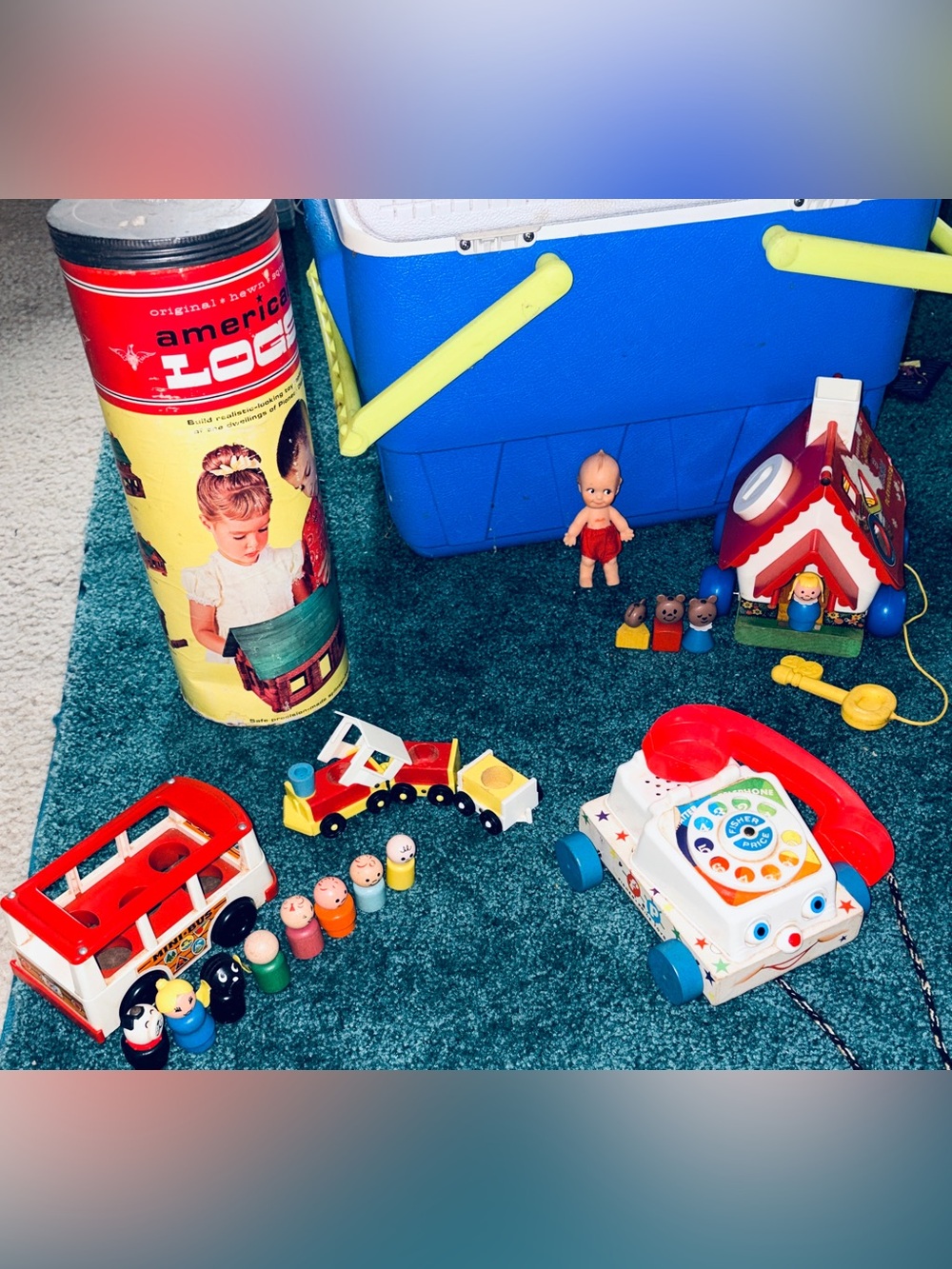 Vintage Fisher-Price Goldilocks & Three Bears Chatter Phone SchoolBus n more!!